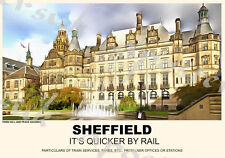 Vintage Style Railway Poster Sheffield A4/A3/A2 Print