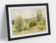 FIELD TREE LANDSCAPE CONTEMPORARY DECOR FRAMED WALL ART PICTURE POSTER PRINT