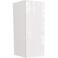 Fully Assembled 250mm Kitchen Wall Unit Gloss White Plain Slab Doors