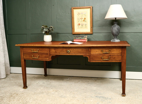 Huge antique oak desk - antique,