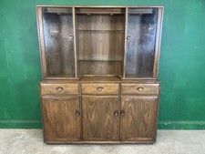 Ercol Windsor Glazed Dresser Display Cabinet Cupboard