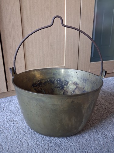 Antique brass jam pan fire - antique,
