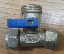 SIRAL SS Mini Ball Quarter Turn Shut Off Valve Water Washing Machine Tap 15mm