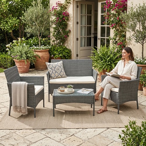 Rattan garden furniture - furniture, set