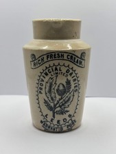Old Leeds provencial dairies advertising cream pot