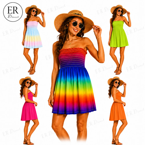 Womens summer strapless mini - womens,