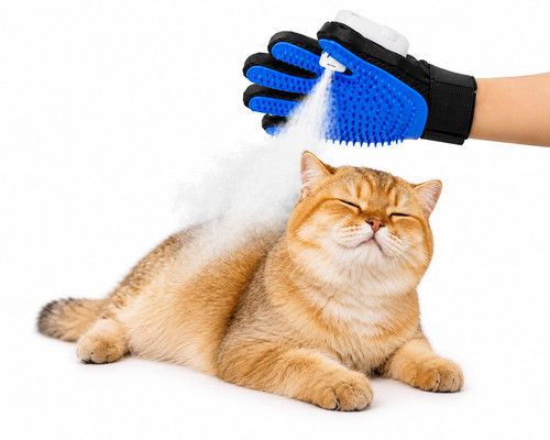 Pet grooming glove with - pet,