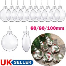10x Clear Plastic Balls Oval