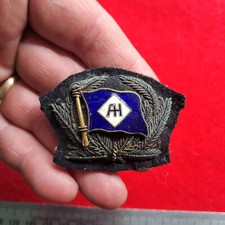 Alfred Holt & Co Shipping Line Bullion Enamel Embroidered Cap Badge Edwardian