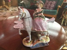 Vintage Porcelain lady  Rider on Horse  perfect condition