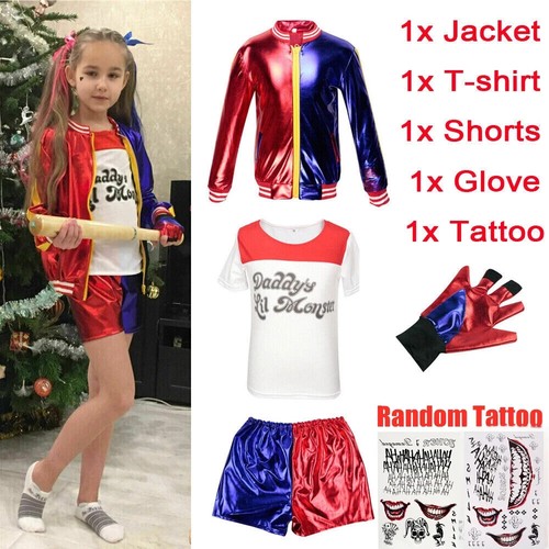 5pcs kid outfit harley quinn - outfit,