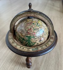 Vintage Wooden Desk Globe with