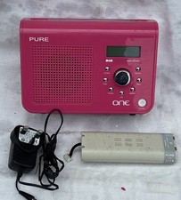 Pure ONE Radio DAB/FM Pink With C6L ChargePak And Original Power Supply Tested
