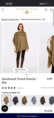 Dubarry hazelwood tweed poncho - tweed,
