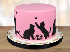 Cat silhouette set 4pc - set,