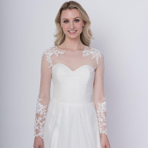 Lace appliques jacket scoop - appliques,