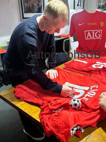 Paul scholes signed 2008 - signed, retro
