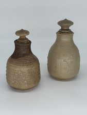 Superb Pair of Oxshott Studio Pottery Bottles, English, Mid Century