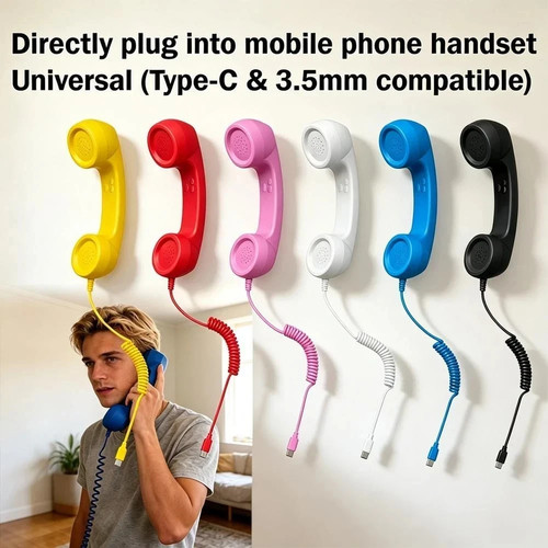 Retro telephone handset for - telephone,