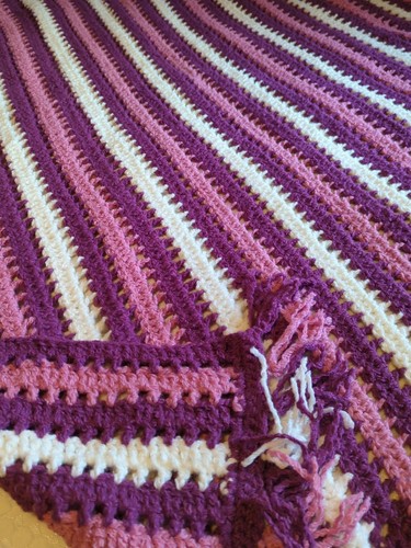 Vtg crochet throw - crochet, blanket