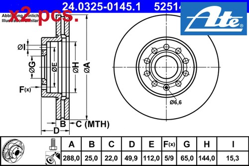Pcs front brake disc set - pcs,