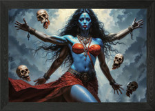 Kali goddess framed wall - goddess,