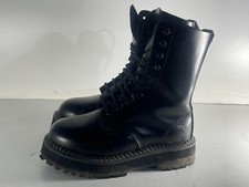 Grinders Women's Shoes Size 4(37) Black Faux Leather Lace Up Ankle Boots -A13