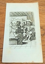 original 1750 small woodcut by