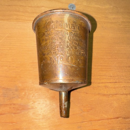 Coleman copper funnel 0 - copper, no.