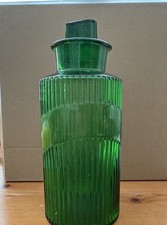 Antique  pharmacy ribbed green