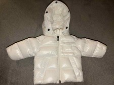 Moncler Baby Girl Coat white 3/6 months 100% genuine