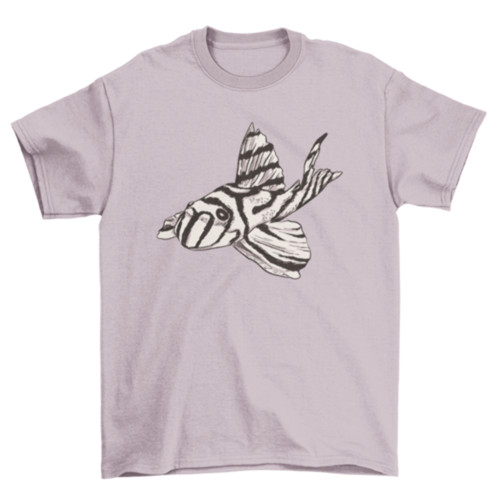 Zebra pleco fish shirt - zebra,
