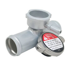 Aluminium 32mm 1-1/4" O.D Inline Radiator Hose 90 Degrees Filler Neck Free Cap