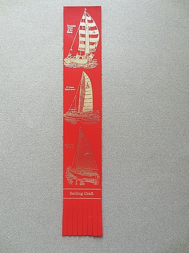 Leather bookmark sailing - leather, craft