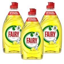 3x Fairy - Washing Up Liquid - Lemon - Lift Action - 320ml