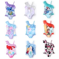 Kids Girls Mermaid Stitch Swimming Costume One Piece Sunsafe Swimsuit Swimwear.