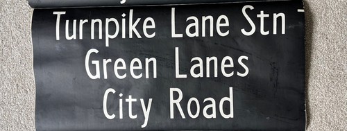 1976 london bus blind - london,