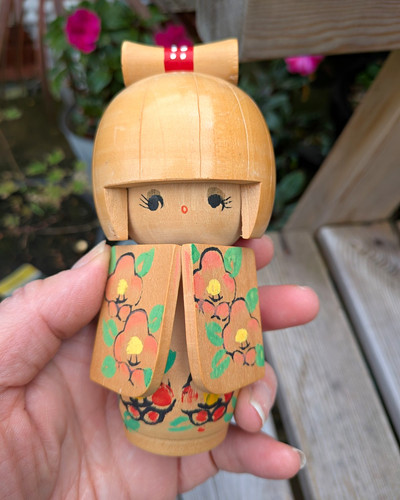 Japanese wooden kokeshi doll - japanese,