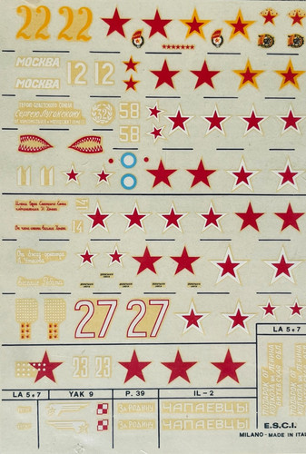 Esci decals russia yak 9 - russia, yak-9