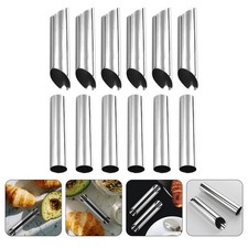  12 Pcs Cream Horn Mold Baking Stainless Steel Cones for Pastry and Tools