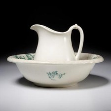 Antique Ceramic Green Rose