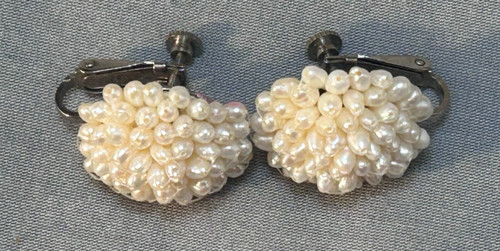 Vintage pearl cluster clip - vintage,