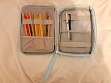 Zannaki Big Capacity Storage Pouch Marker Pen Pencil Case, Light Blue