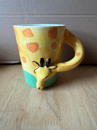 Hand painted giraffe mug - giraffe,