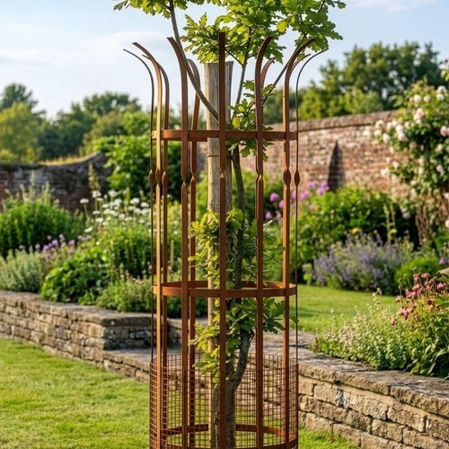Large rustic garden - large, tree