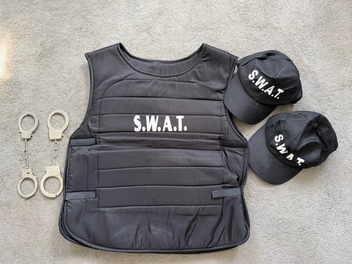 Adult swat team black vest - swat,