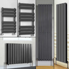 Anthracite Flat Panel Bathroom Designer Radiator Towel Rail Central Heating UK