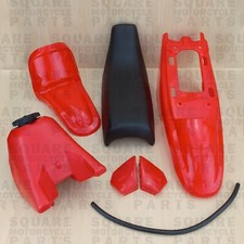 Plastics Set Yamaha PW50 - RED - Front Rear Fender Mudguard Seat Fairing Tank