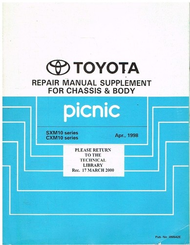 Toyota picnic mk1 sxm10 cxm10 - toyota,