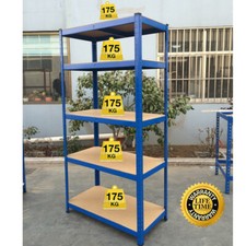 Storage Garden Shed Tools Metal Rack Shelving Racking Shelves 5 Tiers Furnitures